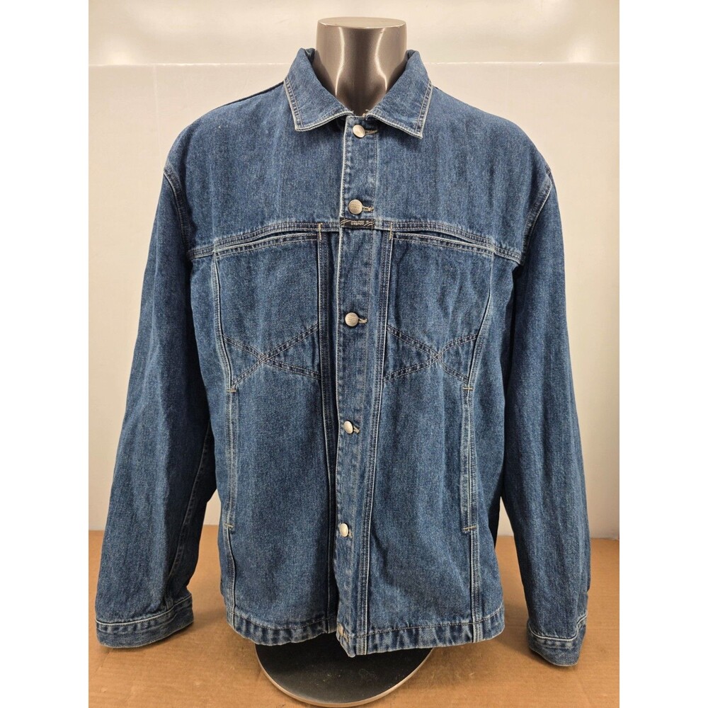 Vintage 90s Marithe Francois Girbaud Blue Wash Denim Jacket Size 3XL RARE
